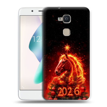 Силиконовый чехол на BQ Aquaris V Plus с принтом Новый год