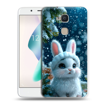 Силиконовый чехол на BQ Aquaris V Plus с принтом Новый год