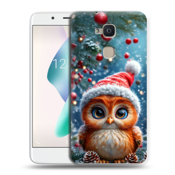 Силиконовый чехол на BQ Aquaris V Plus с принтом Новый год