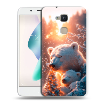 Силиконовый чехол на BQ Aquaris V Plus с принтом Новый год