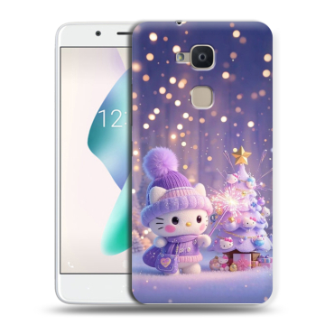 Силиконовый чехол на BQ Aquaris V Plus с принтом Новый год