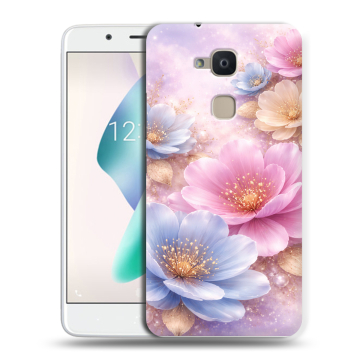 Силиконовый чехол на BQ Aquaris V Plus с принтом женский