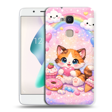 Силиконовый чехол на BQ Aquaris V Plus с принтом для девочек