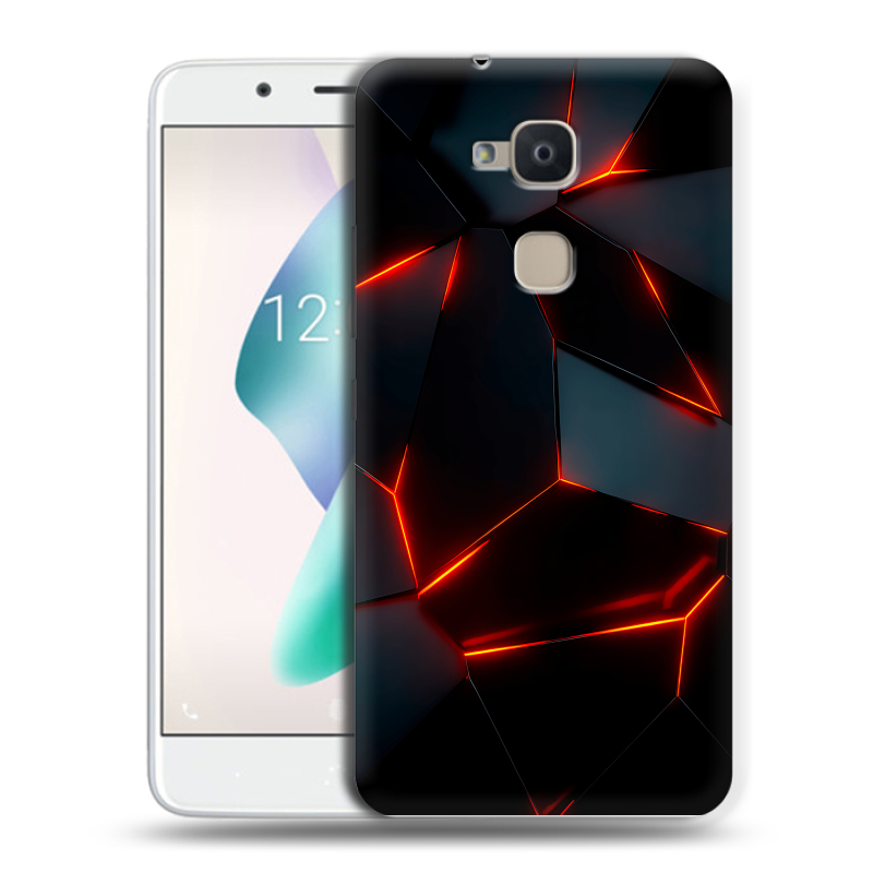 Силиконовый чехол на BQ Aquaris V Plus с принтом Яркие абстракции Силиконовый чехол на BQ Aquaris V Plus с принтом Яркие абстракции