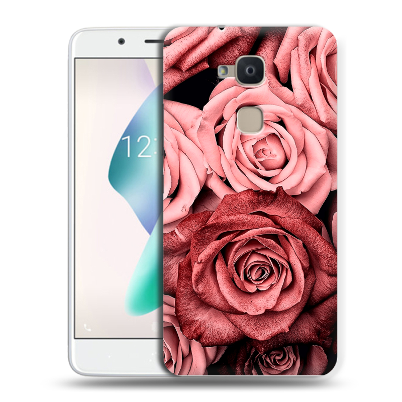 Силиконовый чехол на BQ Aquaris V Plus с принтом Цветы розы Силиконовый чехол на BQ Aquaris V Plus с принтом Цветы розы