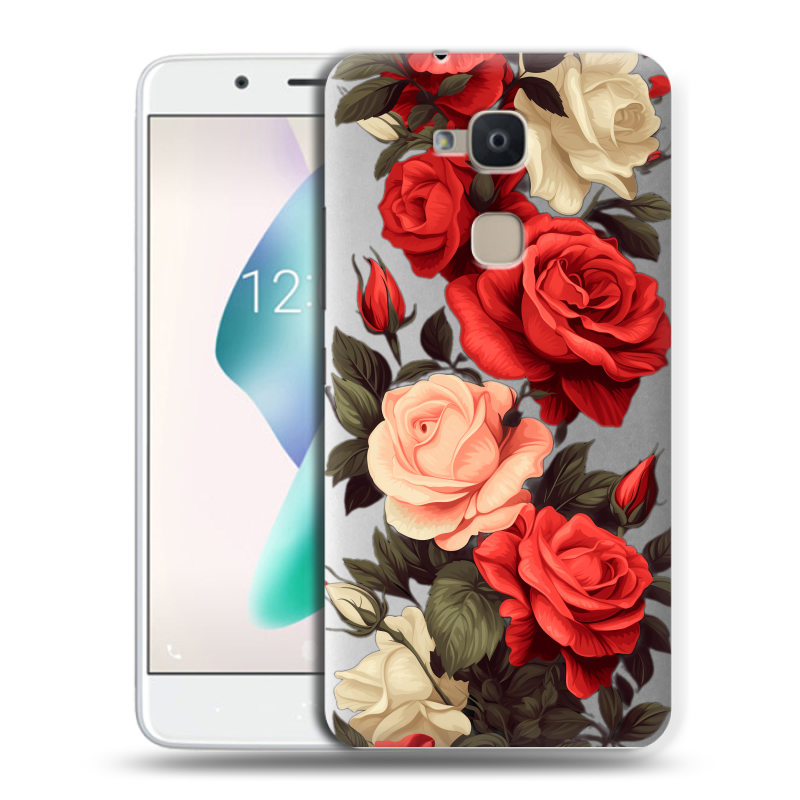 Силиконовый чехол на BQ Aquaris V Plus с принтом Розы Силиконовый чехол на BQ Aquaris V Plus с принтом Розы