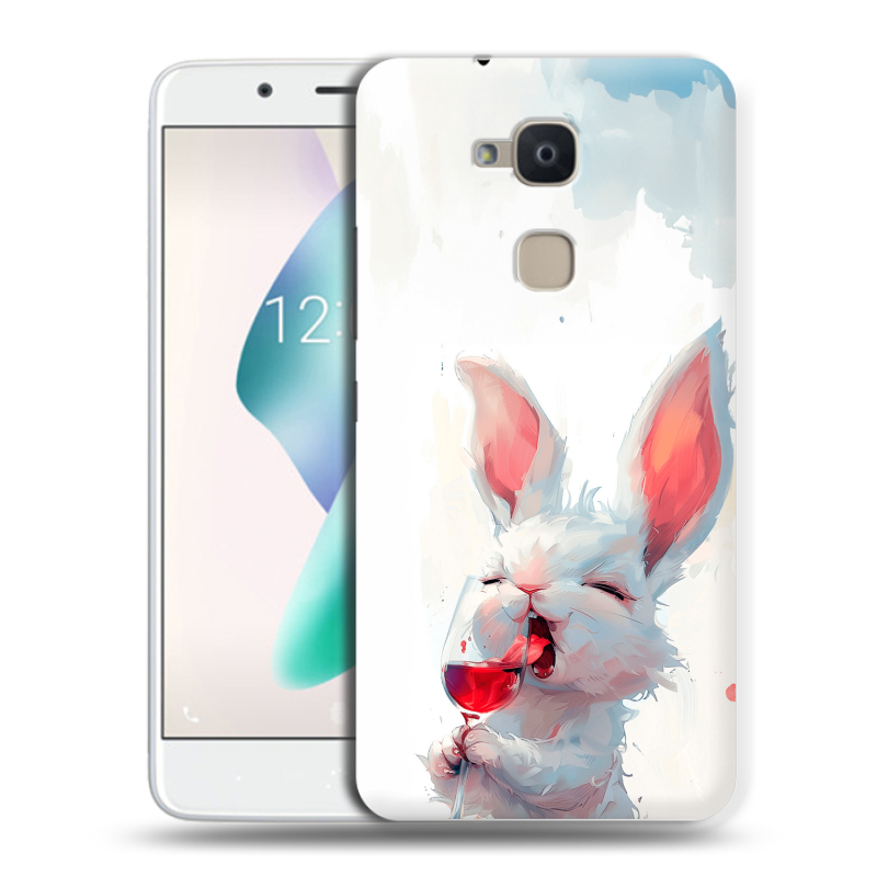 Силиконовый чехол на BQ Aquaris V Plus с принтом кролик зайчик Силиконовый чехол на BQ Aquaris V Plus с принтом кролик зайчик