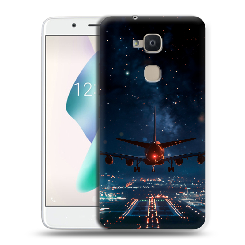 Силиконовый чехол на BQ Aquaris V Plus с принтом самолет Силиконовый чехол на BQ Aquaris V Plus с принтом самолет