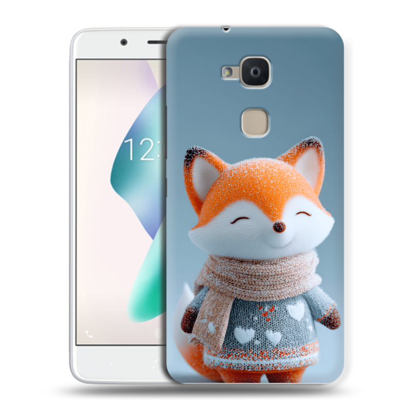 Силиконовый чехол на BQ Aquaris V Plus с принтом Лиса Силиконовый чехол на BQ Aquaris V Plus с принтом Лиса