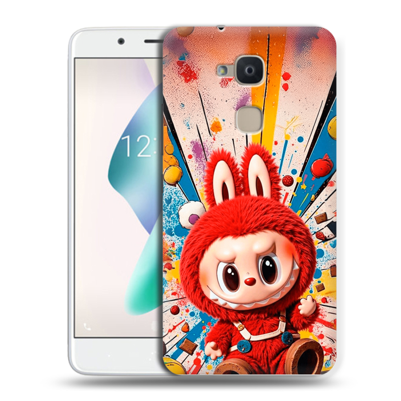 Силиконовый чехол на BQ Aquaris V Plus с принтом Labubu Лабубу Силиконовый чехол на BQ Aquaris V Plus с принтом Labubu Лабубу