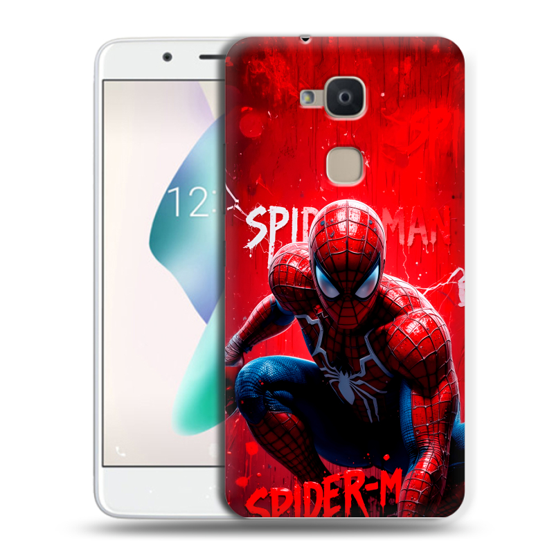 Силиконовый чехол на BQ Aquaris V Plus с принтом Spiderman Человек паук Силиконовый чехол на BQ Aquaris V Plus с принтом Spiderman Человек паук