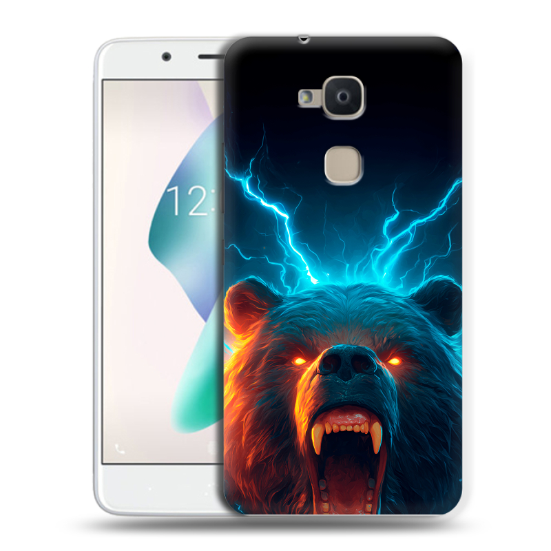 Силиконовый чехол на BQ Aquaris V Plus с принтом Медведь Силиконовый чехол на BQ Aquaris V Plus с принтом Медведь