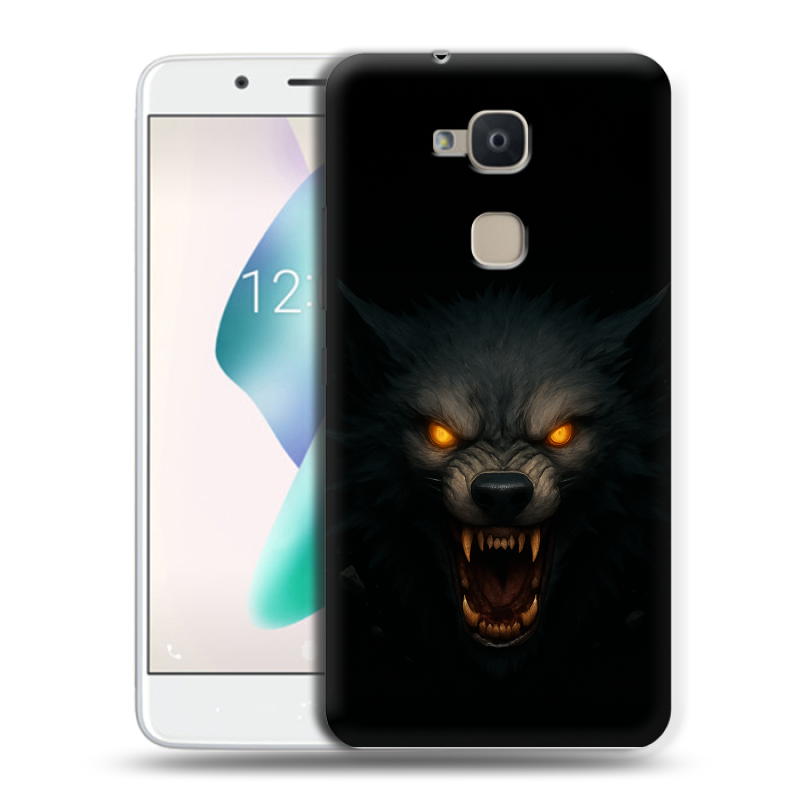 Силиконовый чехол на BQ Aquaris V Plus с принтом Волк Силиконовый чехол на BQ Aquaris V Plus с принтом Волк