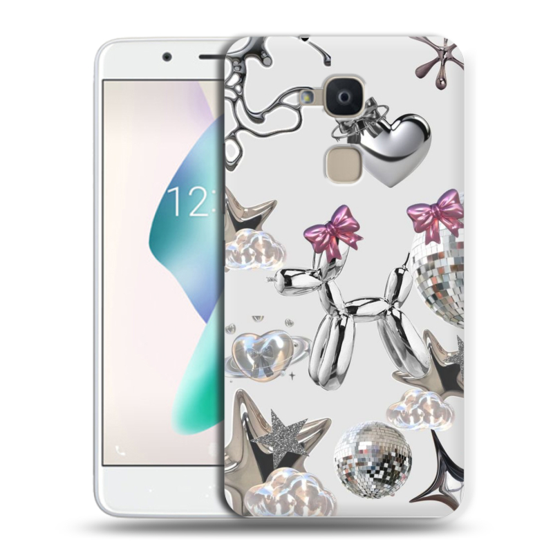 Силиконовый чехол на BQ Aquaris V Plus с принтом Y2K Силиконовый чехол на BQ Aquaris V Plus с принтом Y2K