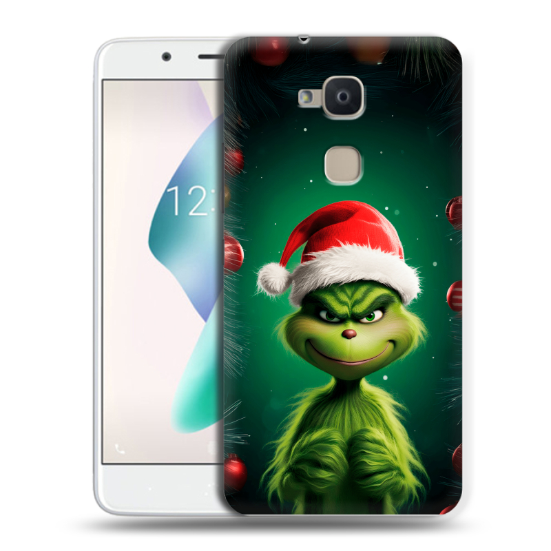 Силиконовый чехол на BQ Aquaris V Plus с принтом Гринч Новый год Рождество Силиконовый чехол на BQ Aquaris V Plus с принтом Гринч Новый год Рождество