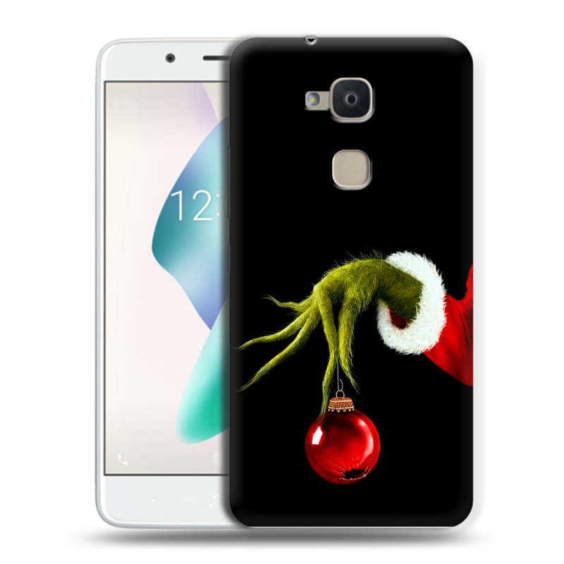 Силиконовый чехол на BQ Aquaris V Plus с принтом Новый год Гринч Силиконовый чехол на BQ Aquaris V Plus с принтом Новый год Гринч