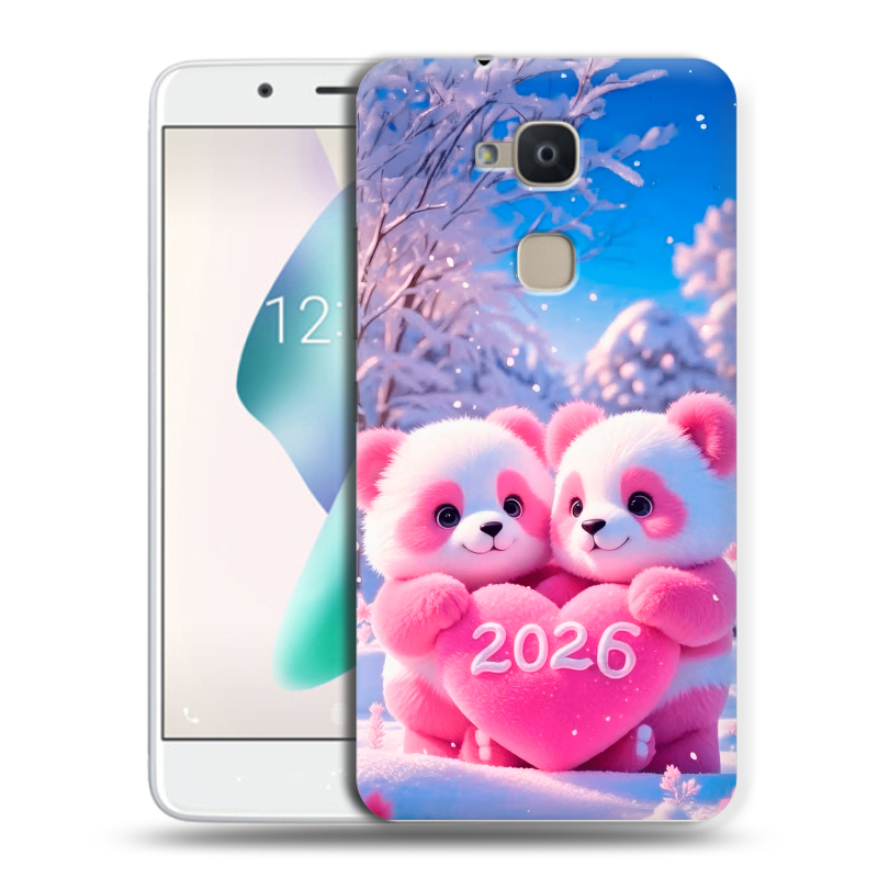 Силиконовый чехол на BQ Aquaris V Plus с принтом Новый год Силиконовый чехол на BQ Aquaris V Plus с принтом Новый год