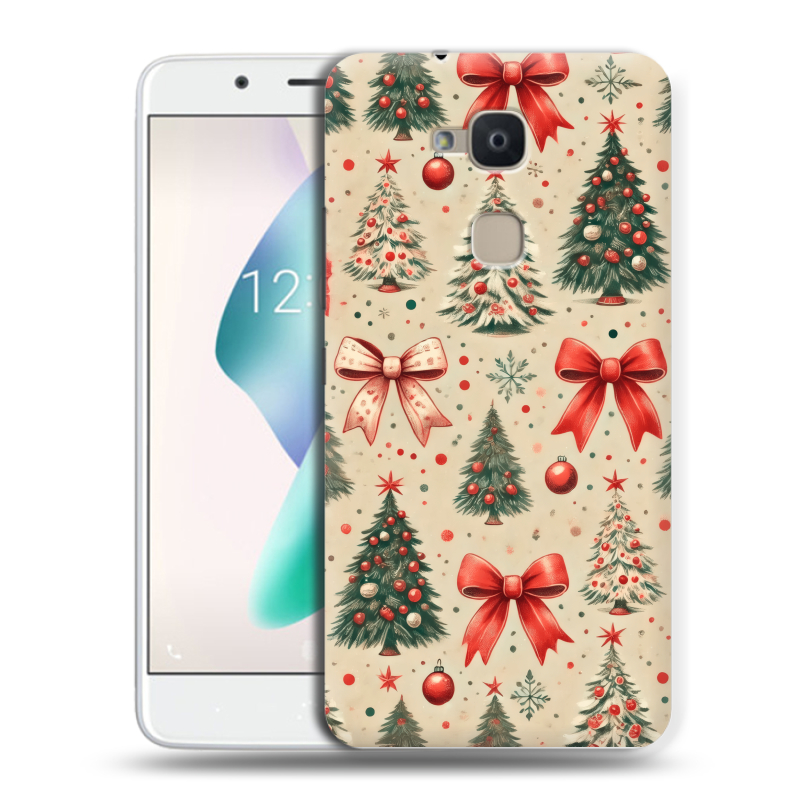 Силиконовый чехол на BQ Aquaris V Plus с принтом Новый год Силиконовый чехол на BQ Aquaris V Plus с принтом Новый год