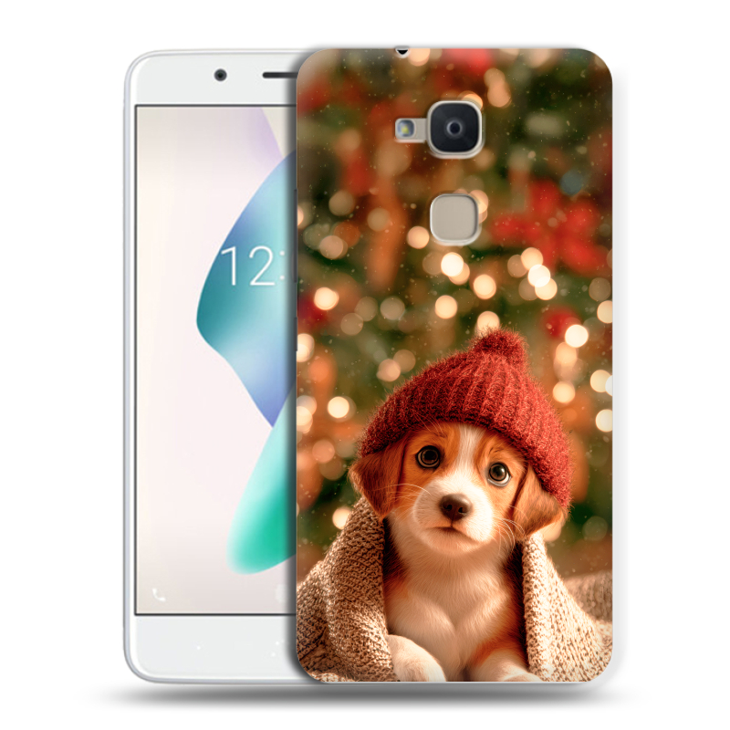 Силиконовый чехол на BQ Aquaris V Plus с принтом Новый год Силиконовый чехол на BQ Aquaris V Plus с принтом Новый год