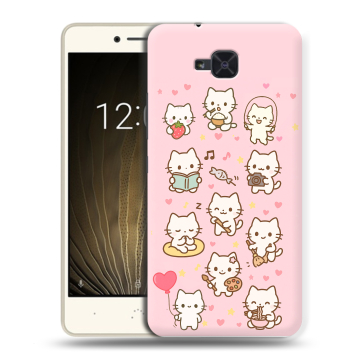 Силиконовый чехол на BQ Aquaris U2 с принтом Hello Kitty Хелоу Кити