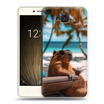 Силиконовый чехол на BQ Aquaris U2 с принтом Капибара