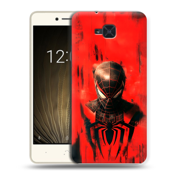 Силиконовый чехол на BQ Aquaris U2 с принтом человек паук spiderman