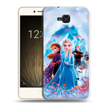 Силиконовый чехол на BQ Aquaris U2 с принтом Холодное сердце Frozen