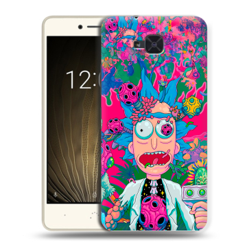 Силиконовый чехол на BQ Aquaris U2 с принтом Рик и Морти Rick Morty