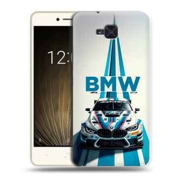 Силиконовый чехол на BQ Aquaris U2 с принтом БМВ BMW