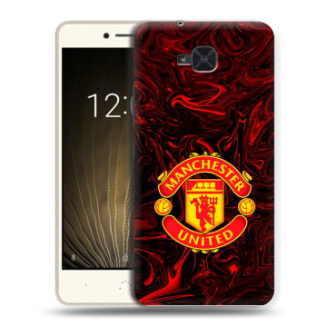 Силиконовый чехол на BQ Aquaris U2 с принтом Manchester United