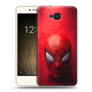 Силиконовый чехол на BQ Aquaris U2 с принтом Spiderman Человек паук