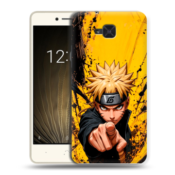 Силиконовый чехол на BQ Aquaris U2 с принтом Naruto Наруто