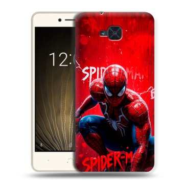 Силиконовый чехол на BQ Aquaris U2 с принтом Spiderman Человек паук Силиконовый чехол на BQ Aquaris U2 с принтом Spiderman Человек паук
