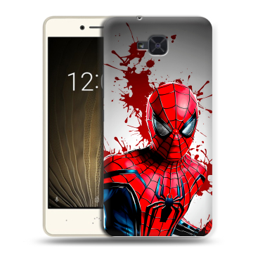 Силиконовый чехол на BQ Aquaris U2 с принтом Spiderman Человек паук