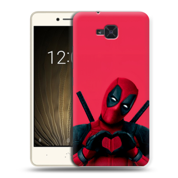 Силиконовый чехол на BQ Aquaris U2 с принтом Дедпул Deadpool
