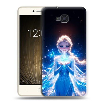 Силиконовый чехол на BQ Aquaris U2 с принтом Холодное сердце Frozen