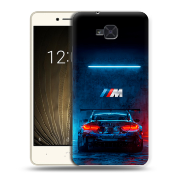 Силиконовый чехол на BQ Aquaris U2 с принтом BMW БМВ