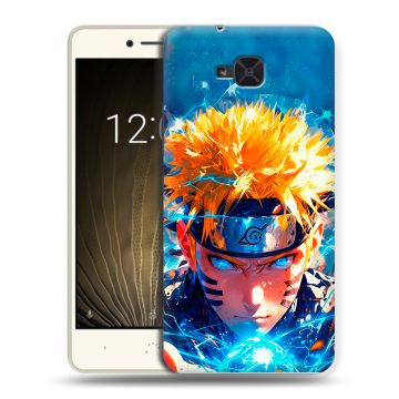 Силиконовый чехол на BQ Aquaris U2 с принтом Аниме Наруто Naruto