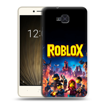 Силиконовый чехол на BQ Aquaris U2 с принтом Roblox Роблокс