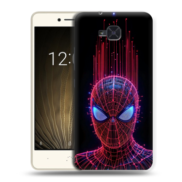 Силиконовый чехол на BQ Aquaris U2 с принтом Spiderman Человек паук