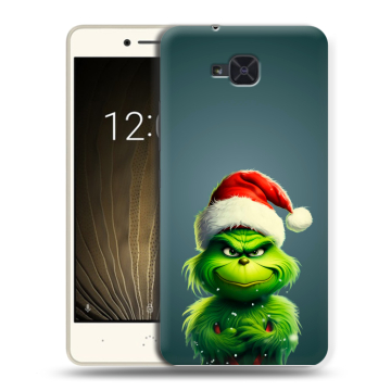 Силиконовый чехол на BQ Aquaris U2 с принтом Новый год