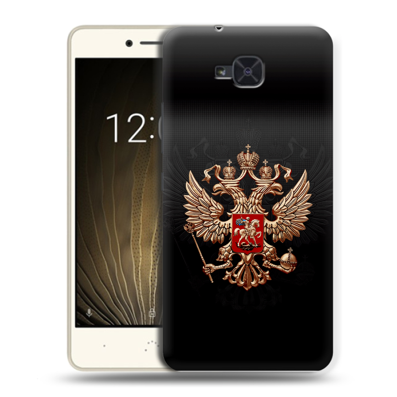 Силиконовый чехол на BQ Aquaris U2 с принтом Герб России Силиконовый чехол на BQ Aquaris U2 с принтом Герб России