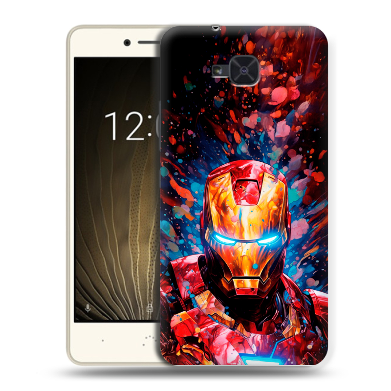 Силиконовый чехол на BQ Aquaris U2 с принтом Железный человек Ironman Силиконовый чехол на BQ Aquaris U2 с принтом Железный человек Ironman