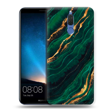 Силиконовый чехол на Huawei Nova 2i с принтом Мрамор зеленое золото Силиконовый чехол на Huawei Nova 2i с принтом Мрамор зеленое золото