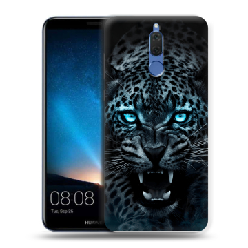 Силиконовый чехол на Huawei Nova 2i с принтом Темный леопард Силиконовый чехол на Huawei Nova 2i с принтом Темный леопард
