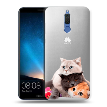 Силиконовый чехол на Huawei Nova 2i с принтом Кошки Силиконовый чехол на Huawei Nova 2i с принтом Кошки