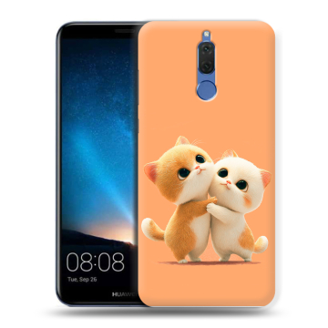 Силиконовый чехол на Huawei Nova 2i с принтом Милые котики Силиконовый чехол на Huawei Nova 2i с принтом Милые котики