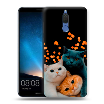 Силиконовый чехол на Huawei Nova 2i с принтом Кошки Силиконовый чехол на Huawei Nova 2i с принтом Кошки
