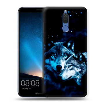 Силиконовый чехол на Huawei Nova 2i с принтом Волки Силиконовый чехол на Huawei Nova 2i с принтом Волки