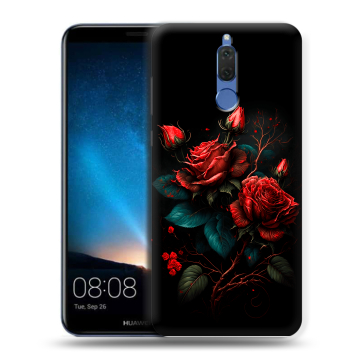Силиконовый чехол на Huawei Nova 2i с принтом Розы красные Силиконовый чехол на Huawei Nova 2i с принтом Розы красные